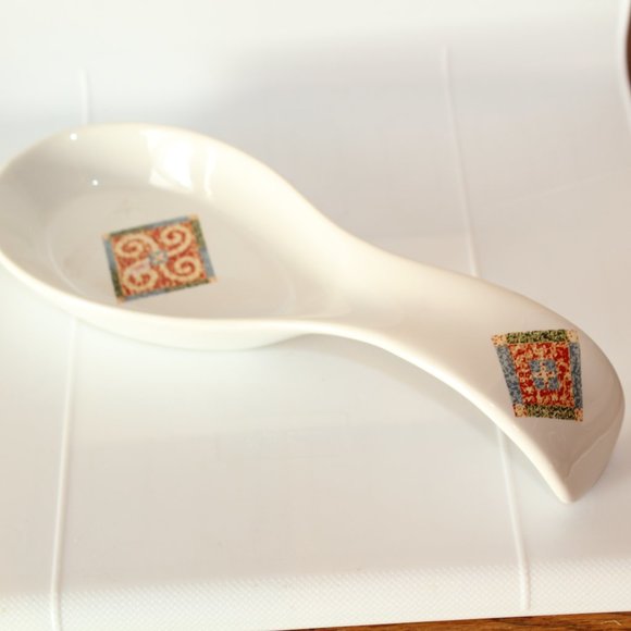 ❄️5/$25🎄Corelle Sand Art Spoon Rest Ceramic - Picture 2 of 3